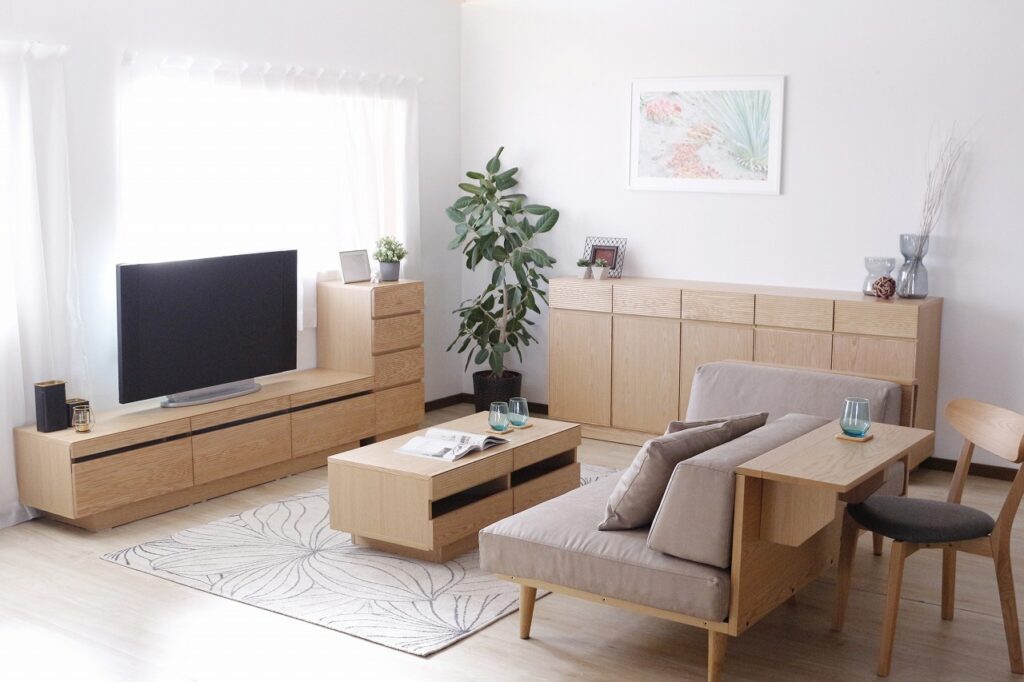 平成家具リビングナチュラル色